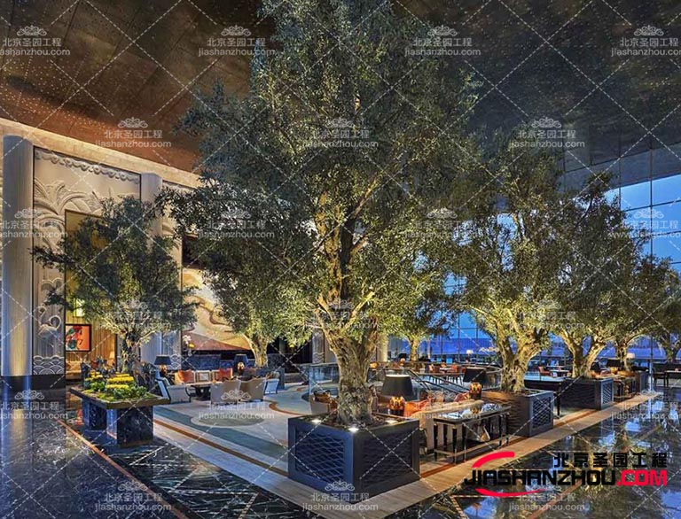 仿真樹生態餐廳的建造頗有一番趣味