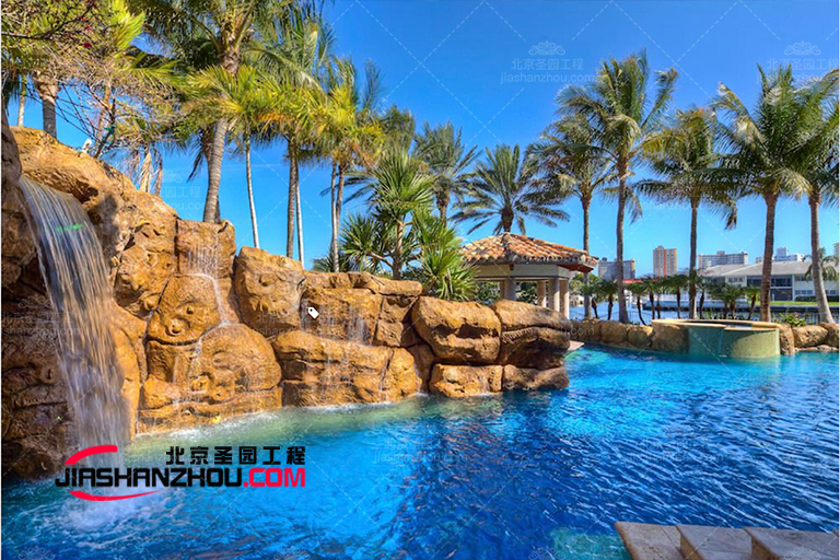 鄭州溫泉特色小鎮(zhèn)假山 tcp塑石假山水池施工圖