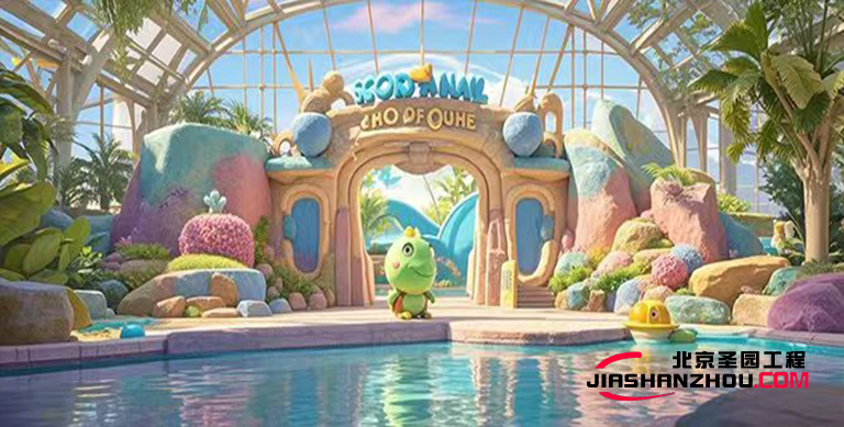 雄偉與美麗仿真假山大門入口景觀都在北京昌平廠家