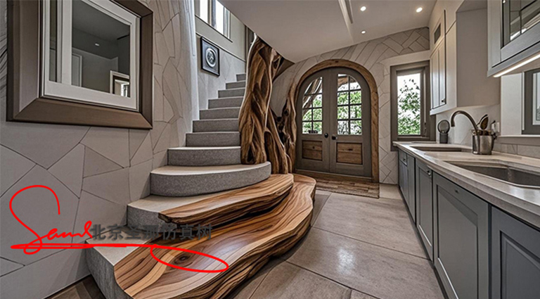 水泥仿木樓梯環(huán)保無害穩(wěn)定可靠 別墅景區(qū)建設不錯選擇