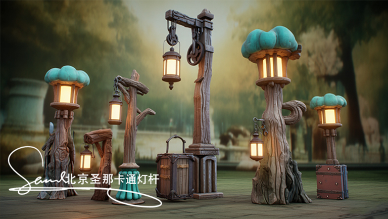 對于景區水泥仿木燈桿研發和發展 北京從廠家一直在努力