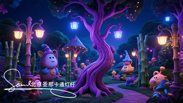 遼寧卡通燈桿景區建設中的多面手是一道別樣的f 景線