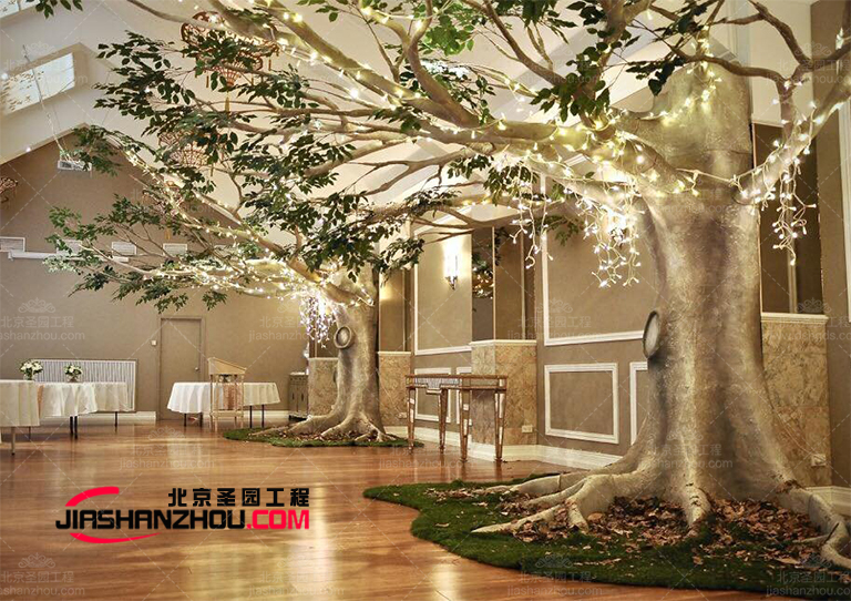 廣東仿真樹把室內外柱子打造成為藝術游覽地 大大增加視覺感