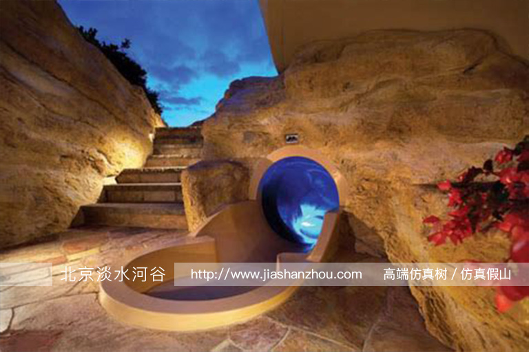 人工假山瀑布制作.jpg 人工假山瀑布制作