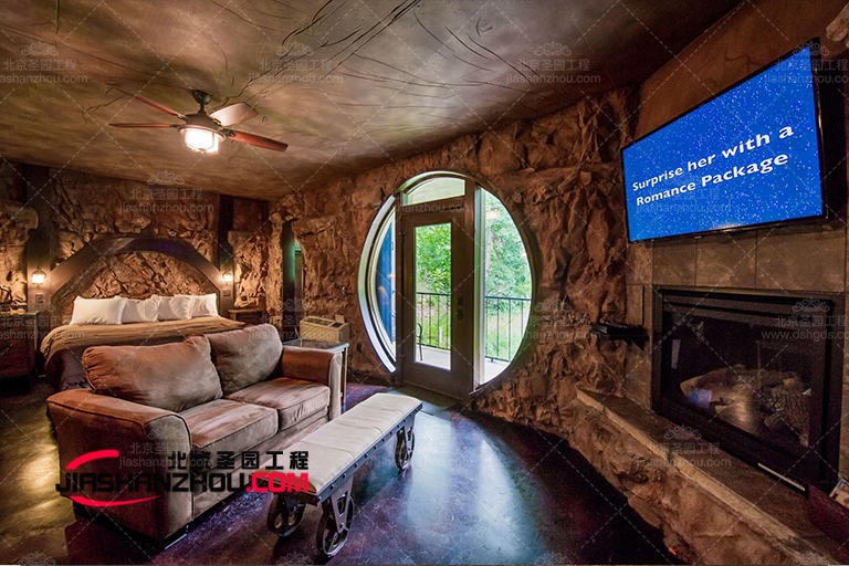 仿真木質洞穴酒店