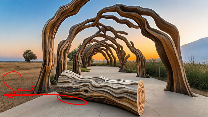 水泥仿木花架.jpg 水泥仿木花架