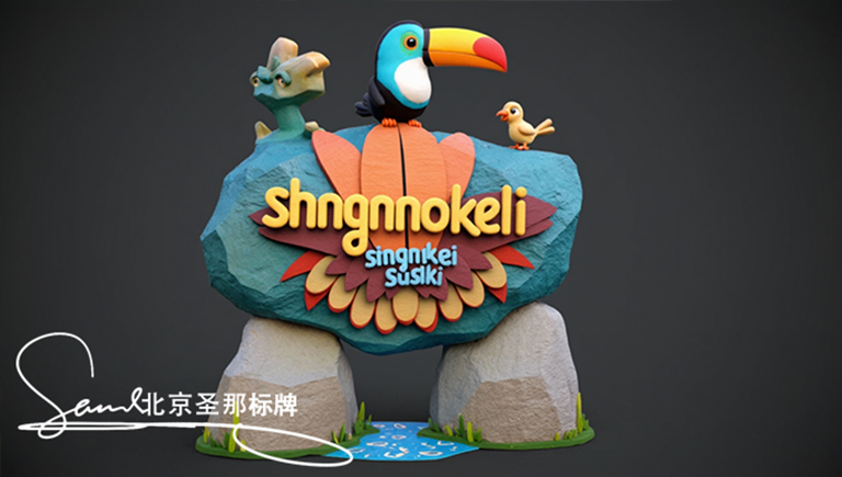 水泥仿木標識牌