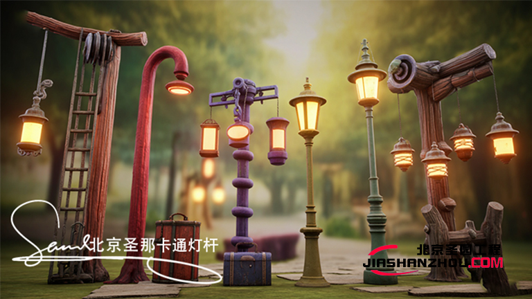 水泥仿木燈桿