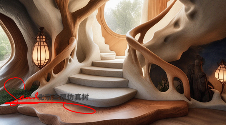 水泥仿木樓梯.jpg 水泥仿木樓梯