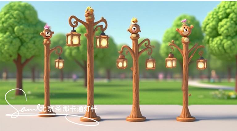 水泥仿木燈桿.jpg 水泥仿木燈桿